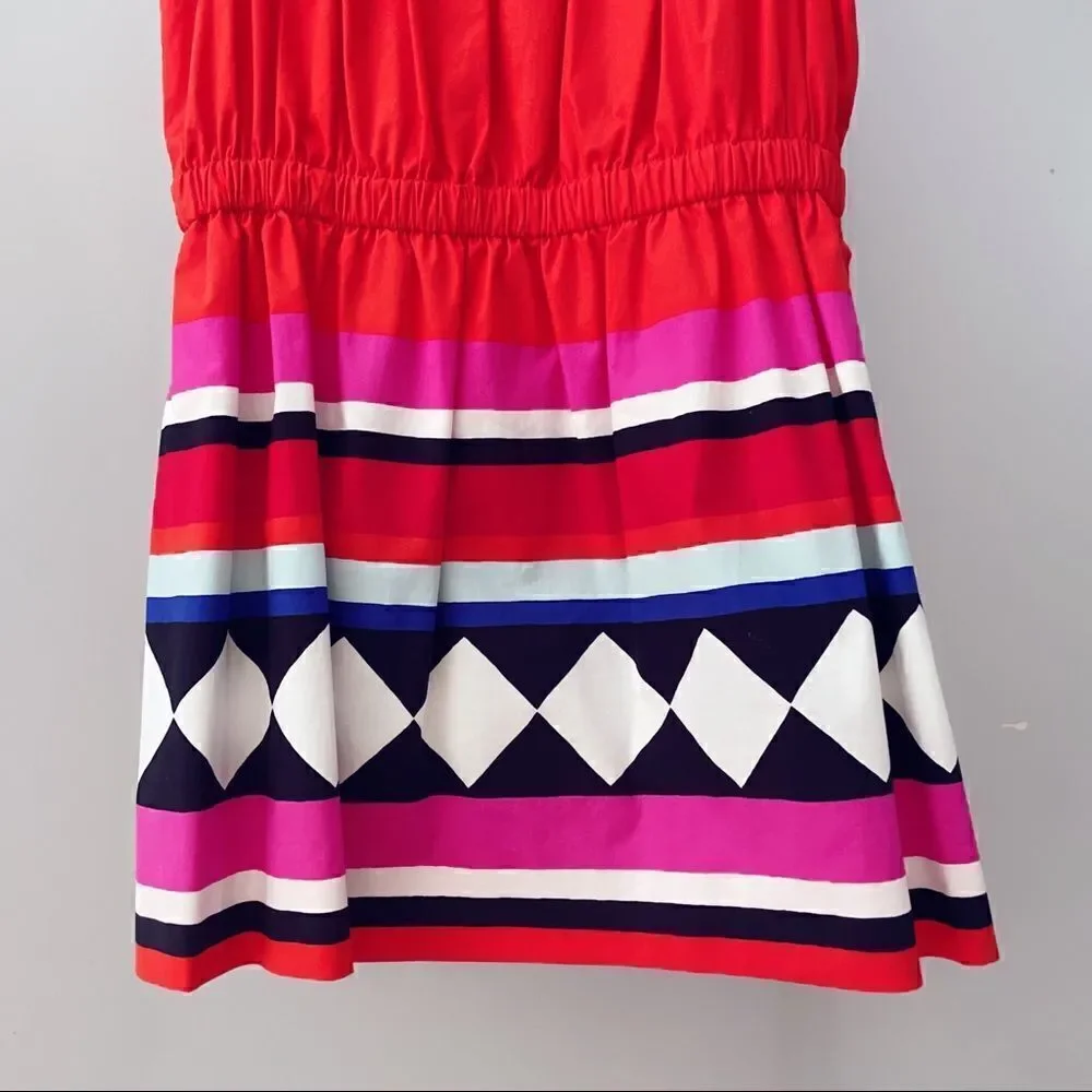 ⭕️ KATE SPADE Dress Red Color Blocking Multi